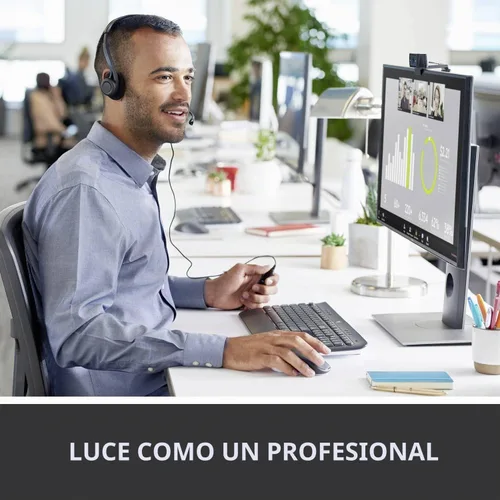 Vista 8 de Logitech Webcam HD Pro C920S 1080p USB, 960-001252 (1080p USB incluye cubierta a lente)