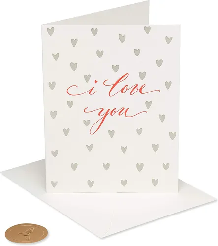 Vista 4 de Papyrus Tarjeta romántica en blanco para el día de San Valentín (I Love You)