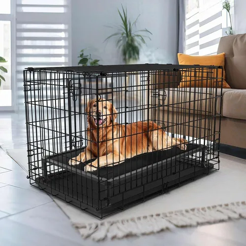 Vista 7 de Veehoo Cama Elevada para Perros a Prueba de Masticación, Catre Elevado Duradero para Mascotas con Colchoneta Impermeable Rellena de Algodón PP