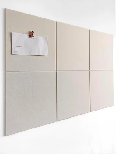 Vista 23 de Tabla de corcho alternativa de 24 x 36 pulgadas, paquete de 6 azulejos de pared de fieltro con pestañas adhesivas extraíbles seguras, tableros