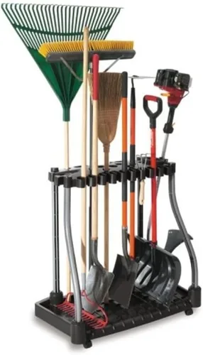 Vista 10 de Rubbermaid Estante de plástico para herramientas de esquina de garaje, fácil de montar, organiza hasta 30 herramientas de mango