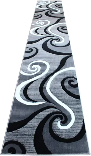 Vista 20 de Masada Sophia Collection Tapete de Bienvenida Tallado a Mano Moderno Contemporáneo Turquesa Blanco Gris Negro, Tapete de Puerta, Alfombra de Baño