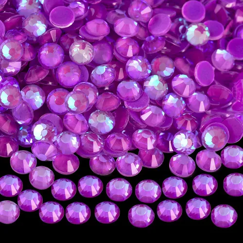 Vista 21 de Glass Flatback Rhinestones for Crafts 1440pcs 4mm SS16 AB Blue
