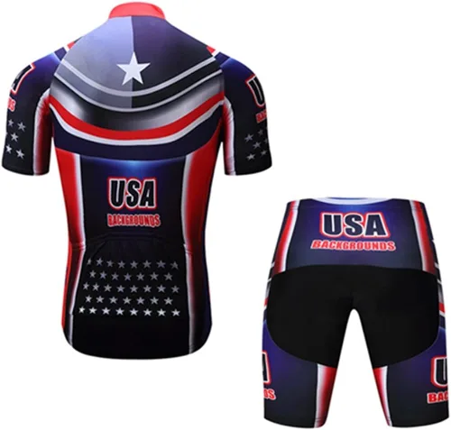Vista 2 de Shenshan - Conjunto de camiseta de ciclismo de manga corta para hombre