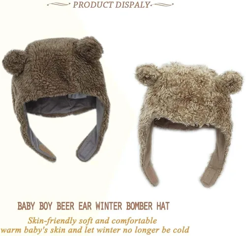 Vista 3 de Keepersheep Sombrero de invierno para bebé, gorro con oreja, gorro de trooper con orejas