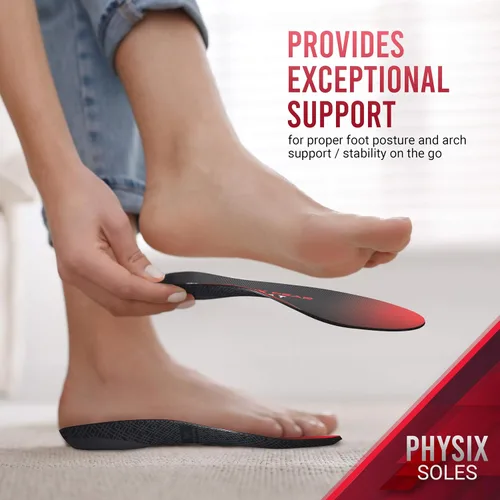 Vista 7 de Plantillas ortopédicas Physix Gear para hombres y mujeres - Plantillas de soporte de arco, plantillas ortopédicas, insertos para hombres y mujeres