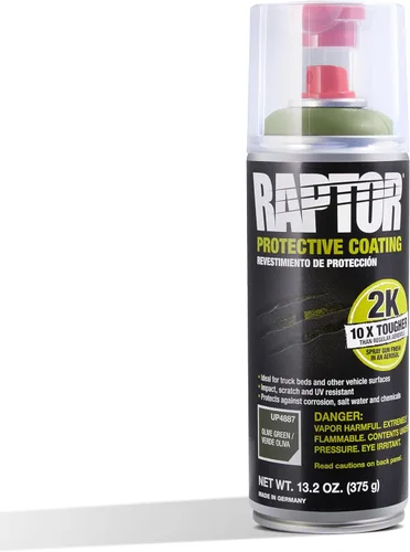 Vista 8 de Raptor - Juego de 4 colores 1 galón US Revestimiento en aerosol para caja de camión, resistente a impactos, arañazos y rayos UV, gris basalto