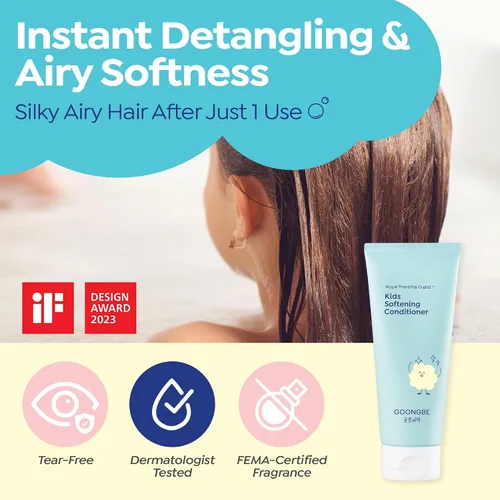 Vista 2 de GOONGBE Acondicionador Suavizante para el Cabello para Niños - Acondicionador Coreano para Cabello Brillante para Niños con Cabello Débil
