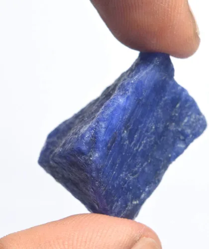 Vista 3 de GEMHUB Cristal curativo de zafiro azul, 71.00 quilates, zafiro azul natural crudo, piedra preciosa sin cortar sin calentar, Gema, azul