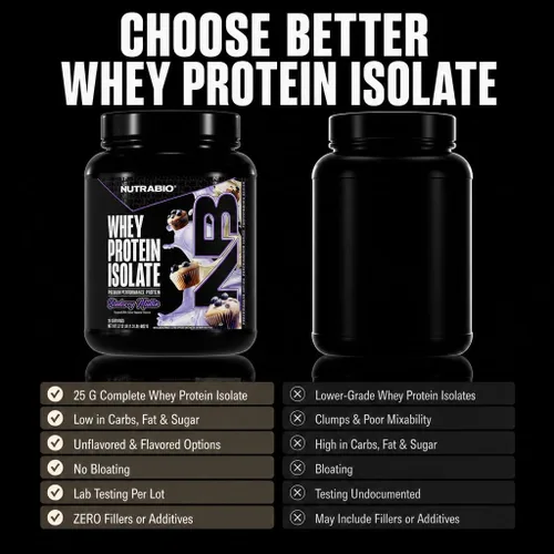Vista 3 de NutraBio - 100% Aislado de proteína de suero de leche