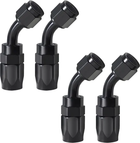 Vista 11 de 6AN Fitting, 2PCS 6 AN Straight Fittings for CPE Braided Hose(Black) 6AN Hose End Fittings compatible with CPE nylon braided hoses