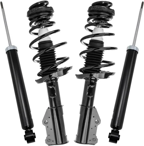 Vista 124 de Detroit Axle - Puntales y Amortiguadores para Chevy Traverse Buick Enclave GMC Acadia Saturn Outlook 2007-2012, 2 puntales delanteros con resorte