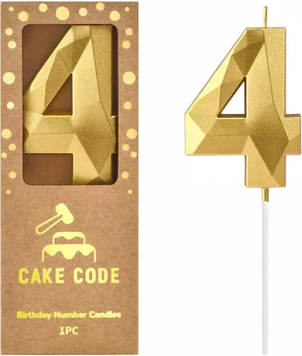 Vista 16 de Crystal Gold - Velas de cumpleaños con número 0 de 2.76 pulgadas, velas doradas y de números de pastel para celebración de fiesta