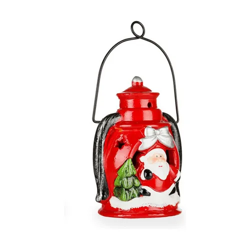 Vista 2 de Portavelas Navideño Krist+ Blanco Negro Rojo Verde Papá Noel 8,3 x 16 x 8,5 cm