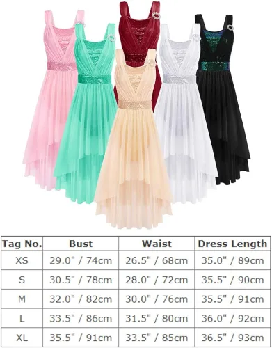 Vista 4 de IBAKOM Disfraces de baile lírico para mujer, vestido de baile contemporáneo con lentejuelas brillantes, vestido de baile fluido de gasa