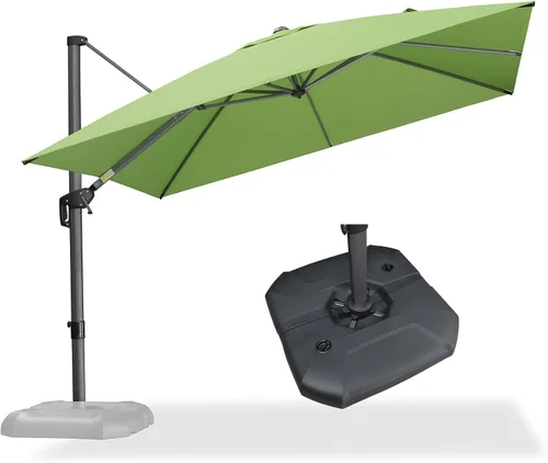 Vista 22 de PURPLE LEAF Paraguas al aire libre con base 8' x 8' protección solar verde Manzana Verde (Apple Green)