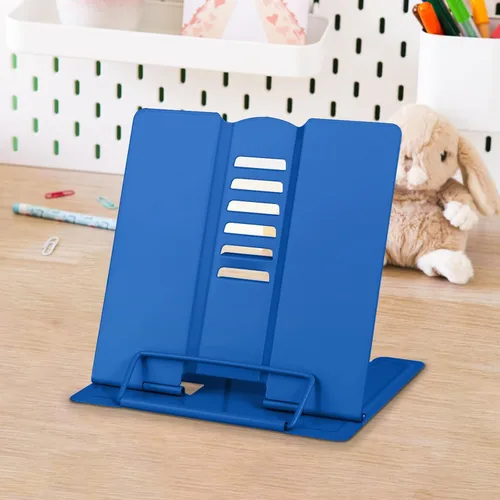 Vista 11 de Honagu Soporte de metal para libros de escritorio, soporte ajustable para libros, manos libres para leer, soporte para documentos, soporte