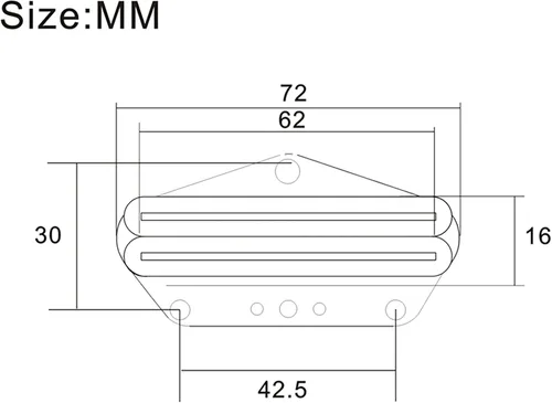Vista 4 de SAPHUE Pastilla de puente de doble riel para guitarra eléctrica Telecaster Negro con plata
