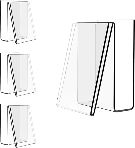 Vista 10 de Boloyo Soporte vertical de acrílico para postales, 4 x 6 pulgadas, 1 soporte transparente para tarjetas, caballete, soporte para tableta