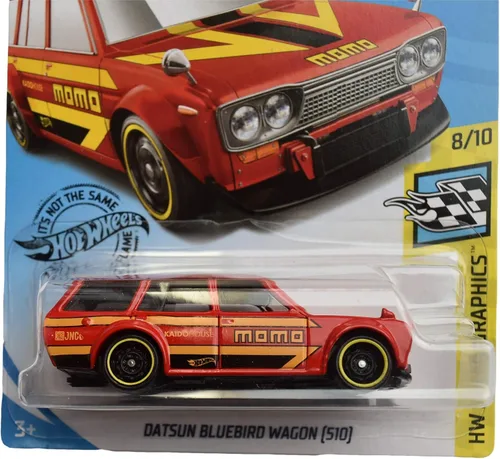 Vista 2 de Hot Wheels Datsun Bluebird Wagon (510) 146/250, rojo