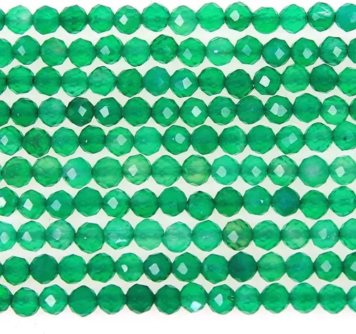 Vista 23 de MJDCB Cuentas sueltas redondas de amazonita natural facetadas de 0.118 in para hacer joyas, pulseras y collares
