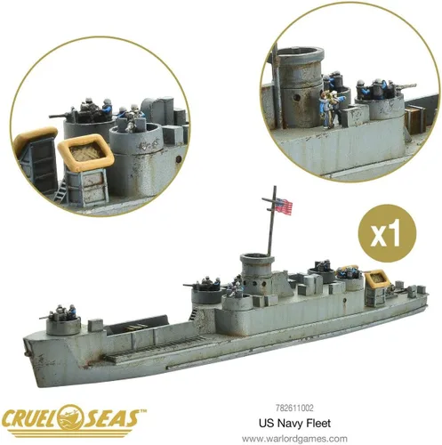 Vista 7 de Warlord Cruel Seas US Navy Fleet War Game - Juego de mesa de estrategia de juego de rol 1:300 para adultos, juego de mesa de guerra estratégico