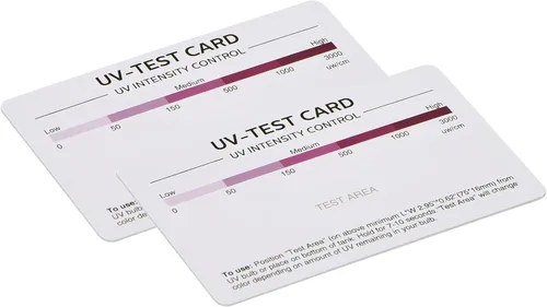 Vista 9 de LIKZINWA Tarjeta de sensor UVB, paquete de 2 tarjetas de prueba de lámpara de reptil, sensor UV, lámpara fluorescente UVB para reptiles