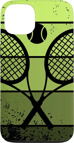 Vista 7 de Raqueta de jugador de tenis con cancha de pelota de tenis Vintage Retro Case para iPhone 17