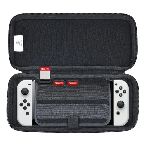Vista 6 de HORI Nintendo Switch Slim Tough Pouch (Black) for Nintendo Switch OLED Model - Officially Licensed