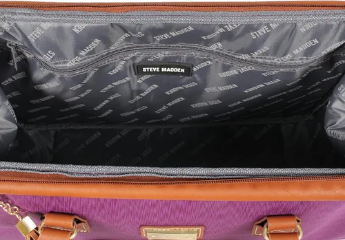Vista 3 de Steve Madden Bolsa de marco de alambre global, Morado, 20x18x12