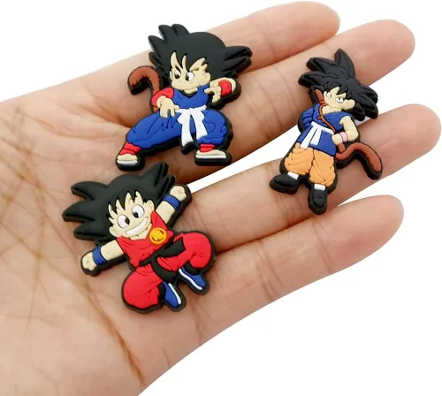 Vista 2 de Dijes de anime para zapatos con personajes de manga para decoración de zapatos con agujeros para anime, sandalias de bricolaje, decoración