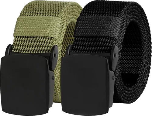 Vista 48 de UNGGJKB Men's Tactical Belt, Nylon Casual Elastic Belt, Work Belt That Can Be Cut And Adjusted