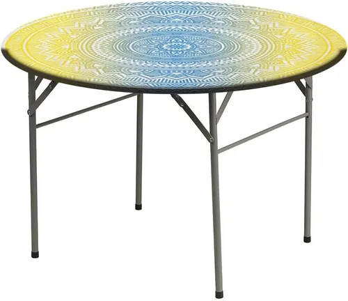 Vista 3 de Mantel de poliéster, mantel de PVC impermeable a prueba de aceite, con temática de mandala, símbolo de espíritu y ritual, se adapta a mesas redondas