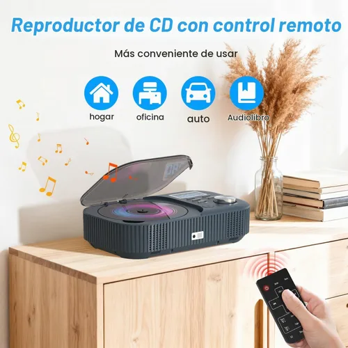 Vista 7 de MONODEAL Reproductor de CD portátil, reproductor de CD portátil de ruido