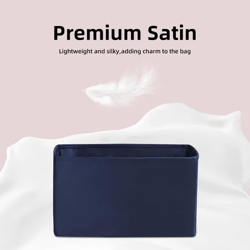 Vista 3 de DGAZ Organizador de bolso de seda para bolso de mano Dior Mini SML, organizador de bolsas suave y sedoso, bolso de lujo y moldeador de bolsas