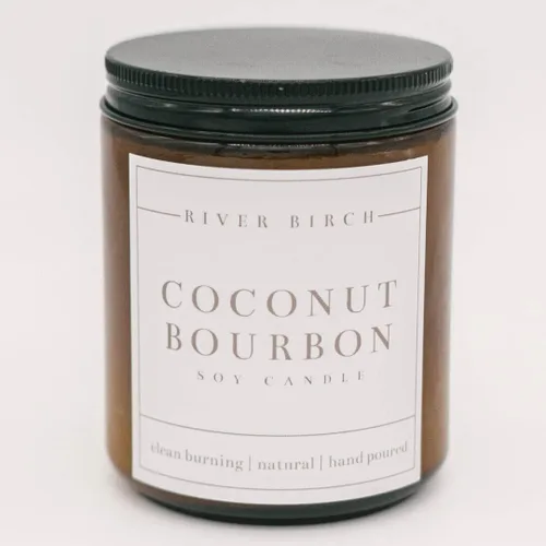 Vista 16 de River Birch Candles - Vela perfumada de almendra y miel Velas en tarro de ámbar de soja de primera calidad, totalmente naturales, no tóxicas, 8.5