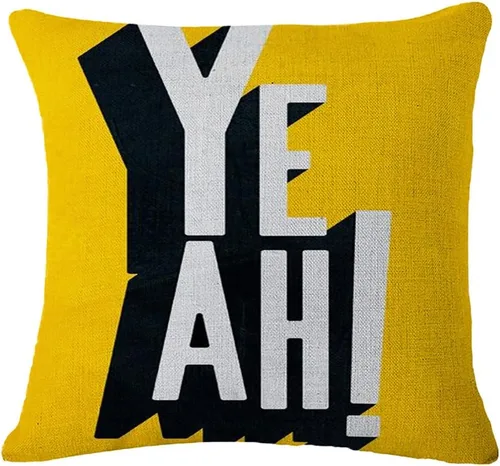 Vista 5 de Hi-Shop - Funda de almohada decorativa de lino y algodón de 18 x 18 pulgadas (14)