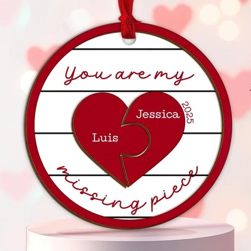 Vista 12 de Adorno personalizado para el primer aniversario, recuerdo romántico de corazón de cerámica con nombres y año, regalo para parejas, decoración única