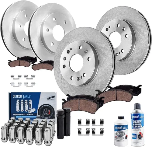 Vista 17 de Detroit Axle - Rotores de freno para Chrysler 200 2015 2016 2017, Rotores de freno de disco de reemplazo: 12.01" pulgadas delantero y 10.95