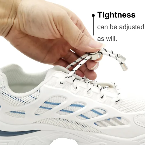 Vista 7 de Ahoper Cierre de metal cordones para zapatos sin ataduras para adultos, cordones elásticos para tenis, sin ataduras para niños, cuerdas de zapatos