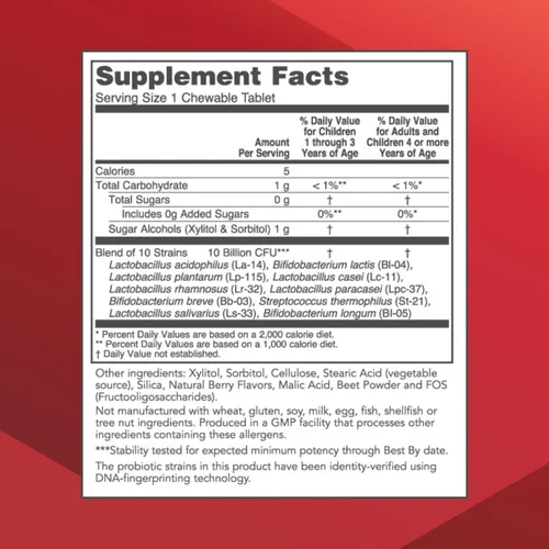Vista 2 de PROTOCOL FOR LIFE BALANCE ProtoDophilus masticable 10 mil millones, 60