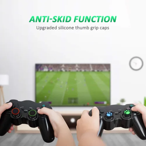 Vista 5 de Frienda 26 Pieces Replacement Thumb Grips Caps Cover Silicone Luminous Analog Controller Joystick Thumb Stick Cap Compatible with PS5 PS4 PS3 PS2