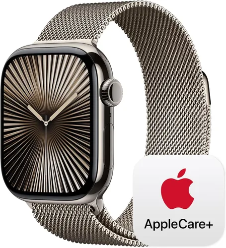 Vista 14 de Apple Watch Series 10 [GPS 42 mm] Smartwatch con caja de aluminio negro brillante y correa deportiva negra - M/L. Rastreador de fitness, aplicación