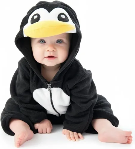Vista 70 de Enterizo de vellón para bebé, rómper de una sola pieza con capucha para niños, ropa para exteriores, chaqueta infantil