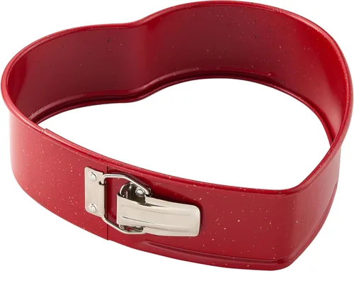 Vista 6 de casaWare Heart Springform - Sartén de 10 pulgadas, revestimiento de cerámica, antiadherente, granito rojo