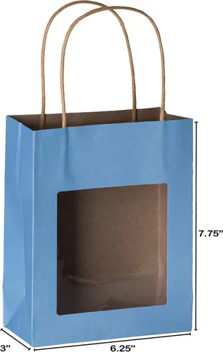 Vista 4 de Bolsa de regalo de papel Kraft con ventana