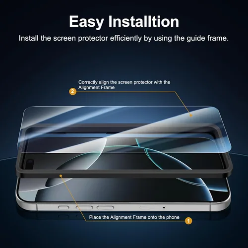 Vista 134 de NEW'C Paquete de 3 protectores de pantalla de privacidad para iPhone Air/iPhone 17 Air (6.5 pulgadas), película de vidrio templado antiespía