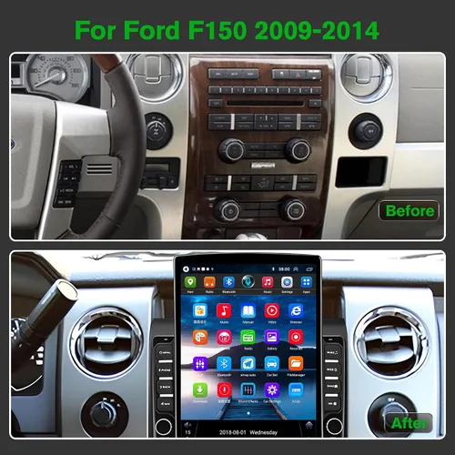 Vista 2 de [4+64G] Android 13 Estéreo de coche con Carplay inalámbrico y Android Auto para Ford F150 2009 2010 2011 2012 2013 2014 9.7 pulgadas pantalla táctil