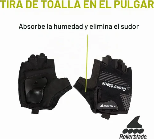 Vista 4 de Rollerblade Skate Gear Guantes, 1 par, color negro