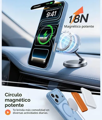 Vista 3 de FNTCASE - Funda para teléfono 18 Pro, funda para teléfono 17 Pro, compatible con Magsafe
